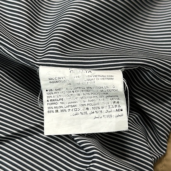 Khaki cotton nylon blend trench coat SZ ST - Picture 5 of 8